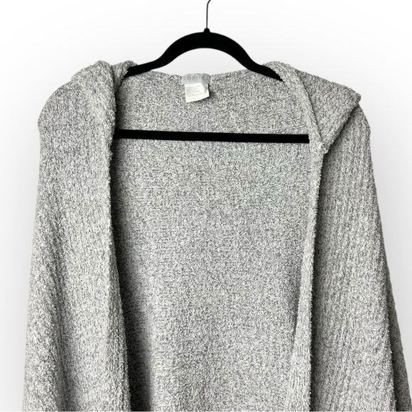 Softies Grey Super Soft Hooded Waterfall Sweater OS - Picture 3 of 6